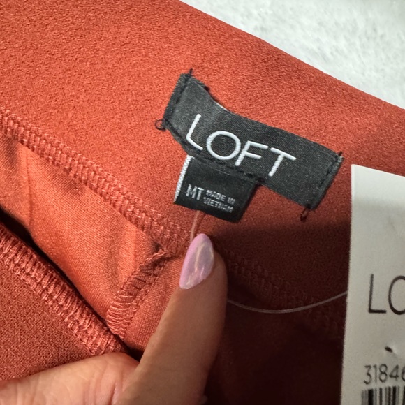 NWT- LOFT Terracotta Wide-Leg Pull On Pants - Picture 5 of 10